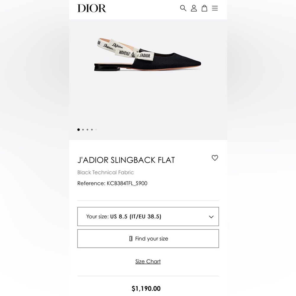 Dior J’adior flats 37